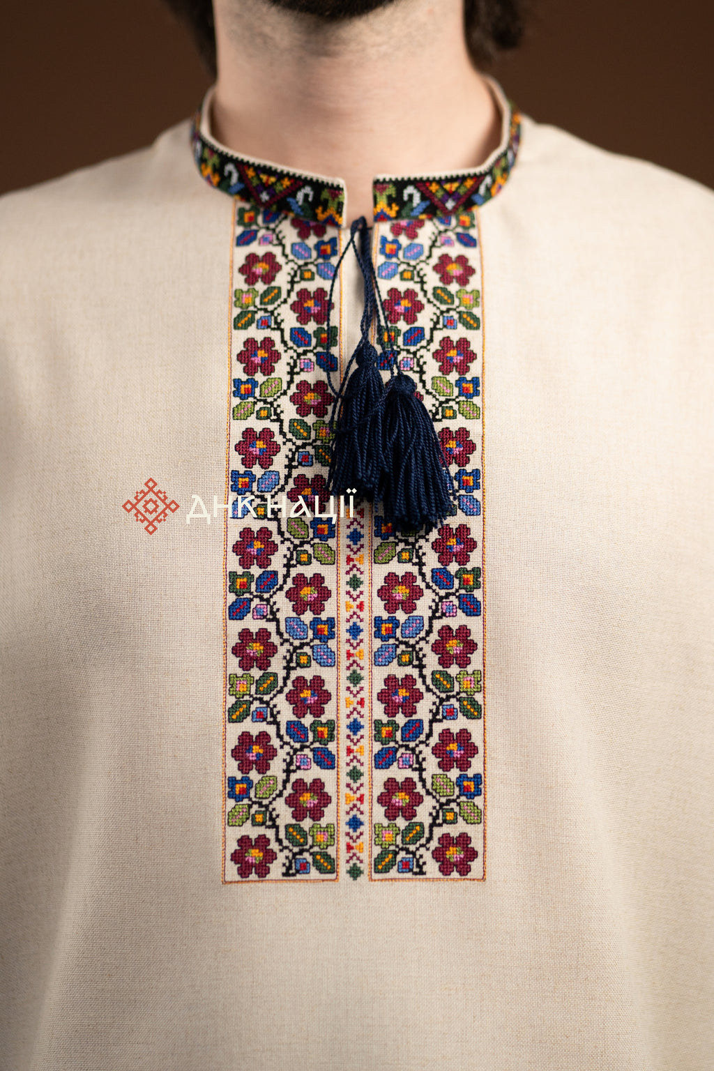 Men's Vyshyvanka "Koketka (2)" (beige)