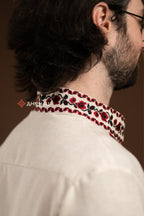 Men’s Embroidered Shirt “Zlahoda (2)” (Beige)