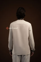 Men’s Embroidered Shirt “Cheremosh (1)” (Beige)