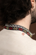 Men’s Embroidered Shirt “Cheremosh (1)” (Beige)