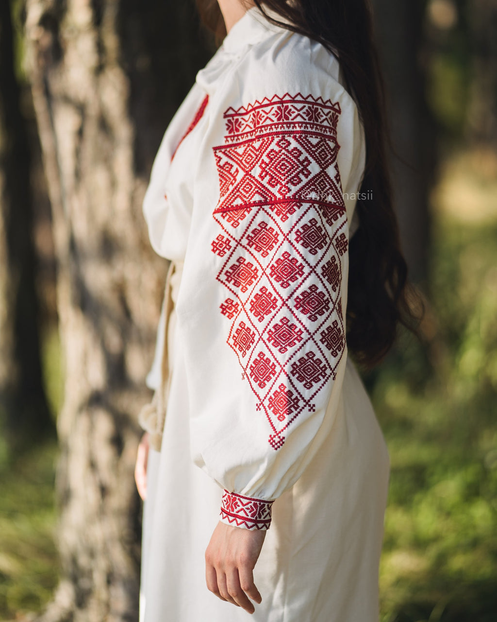 Вишита сукня "Княжа (1)"(молочна)