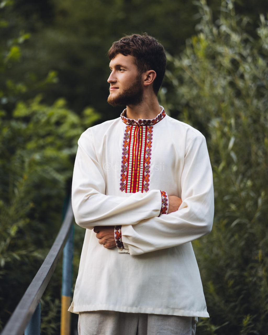 Вишиванка чоловіча "Бистриця (1)"(молочна)