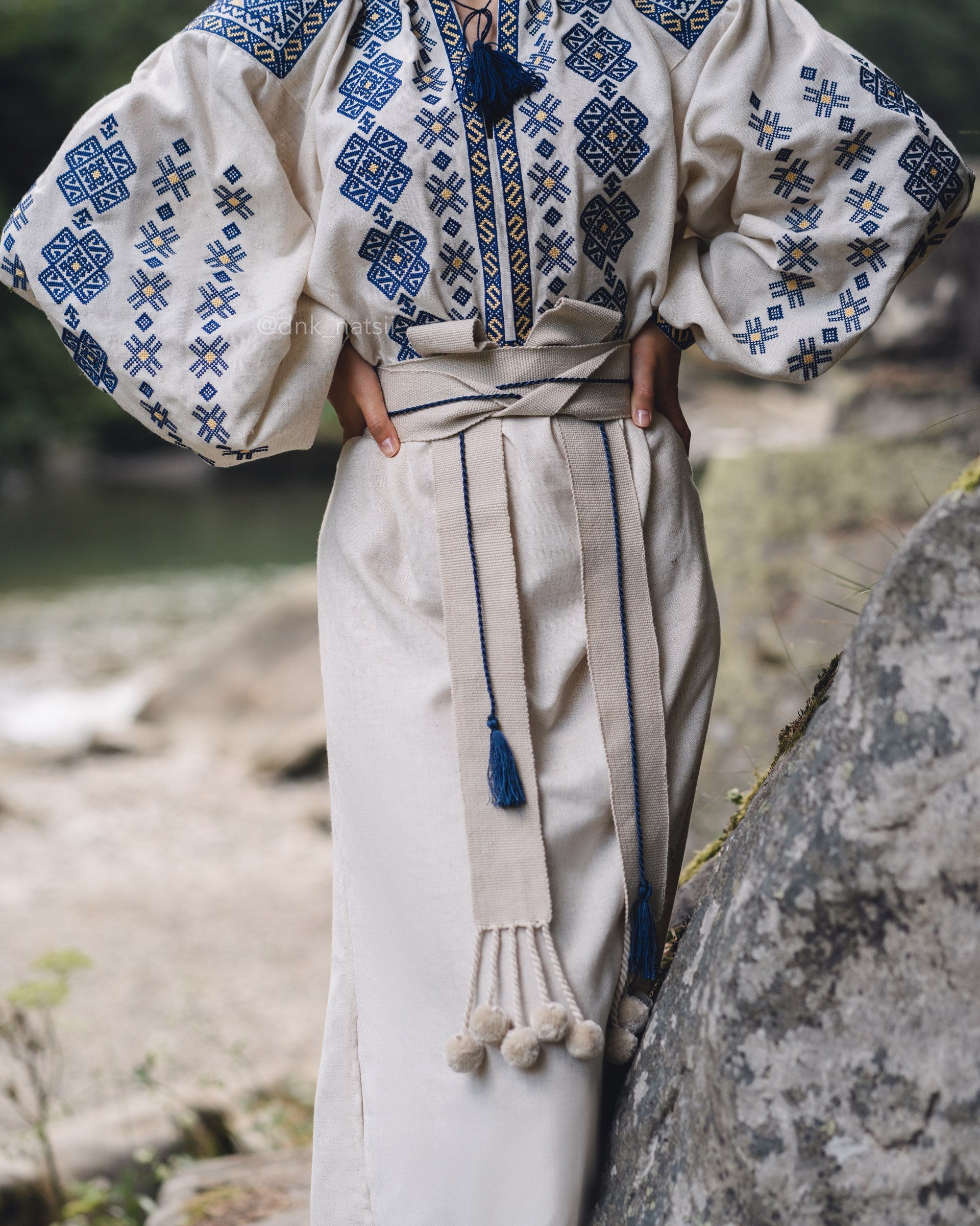 Вишита сукня "Черемош (2)"(бежева)