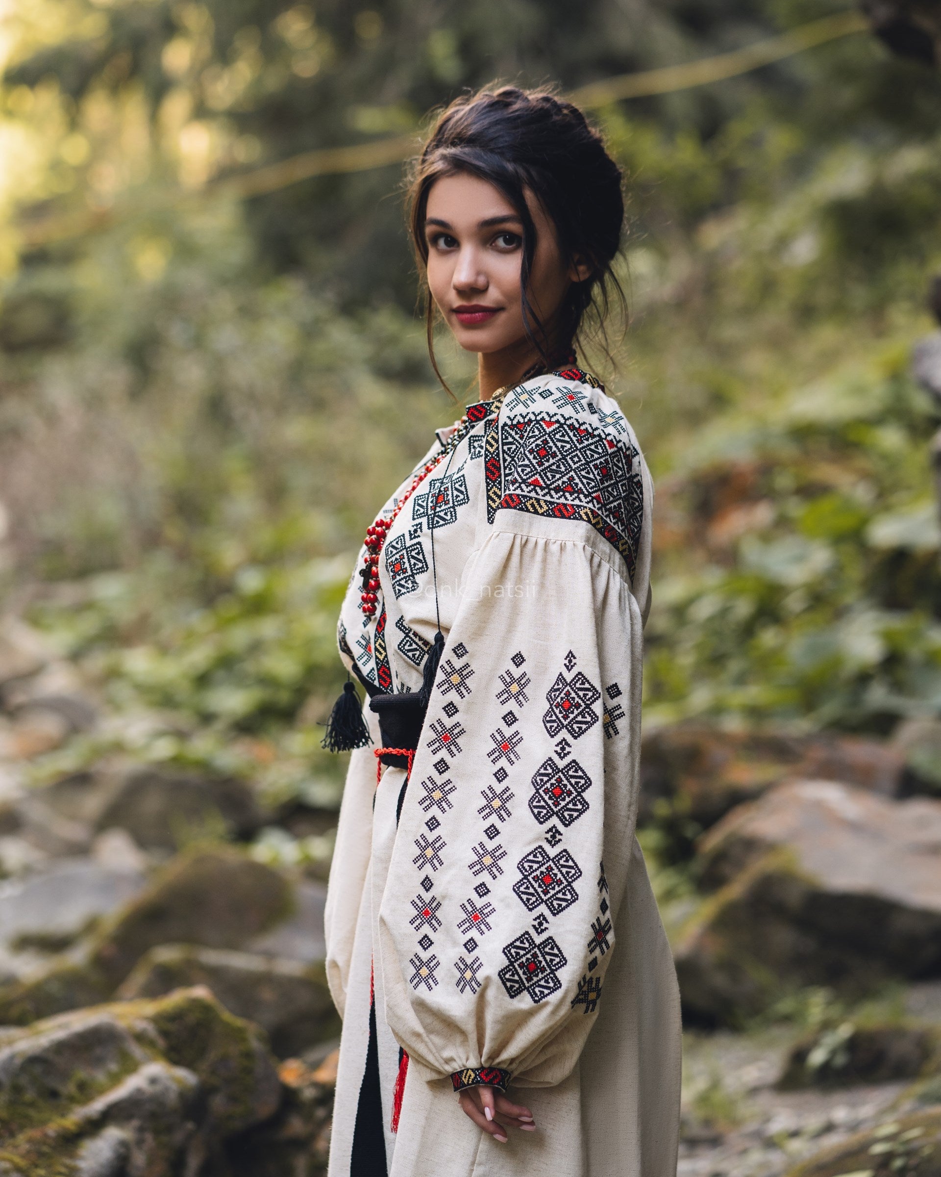 Вишита сукня "Черемош (1)"(бежева)