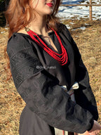 Вишита сукня "Десна (2)"(чорна) - Інтернет-Магазин вишиванок ДНК Нації