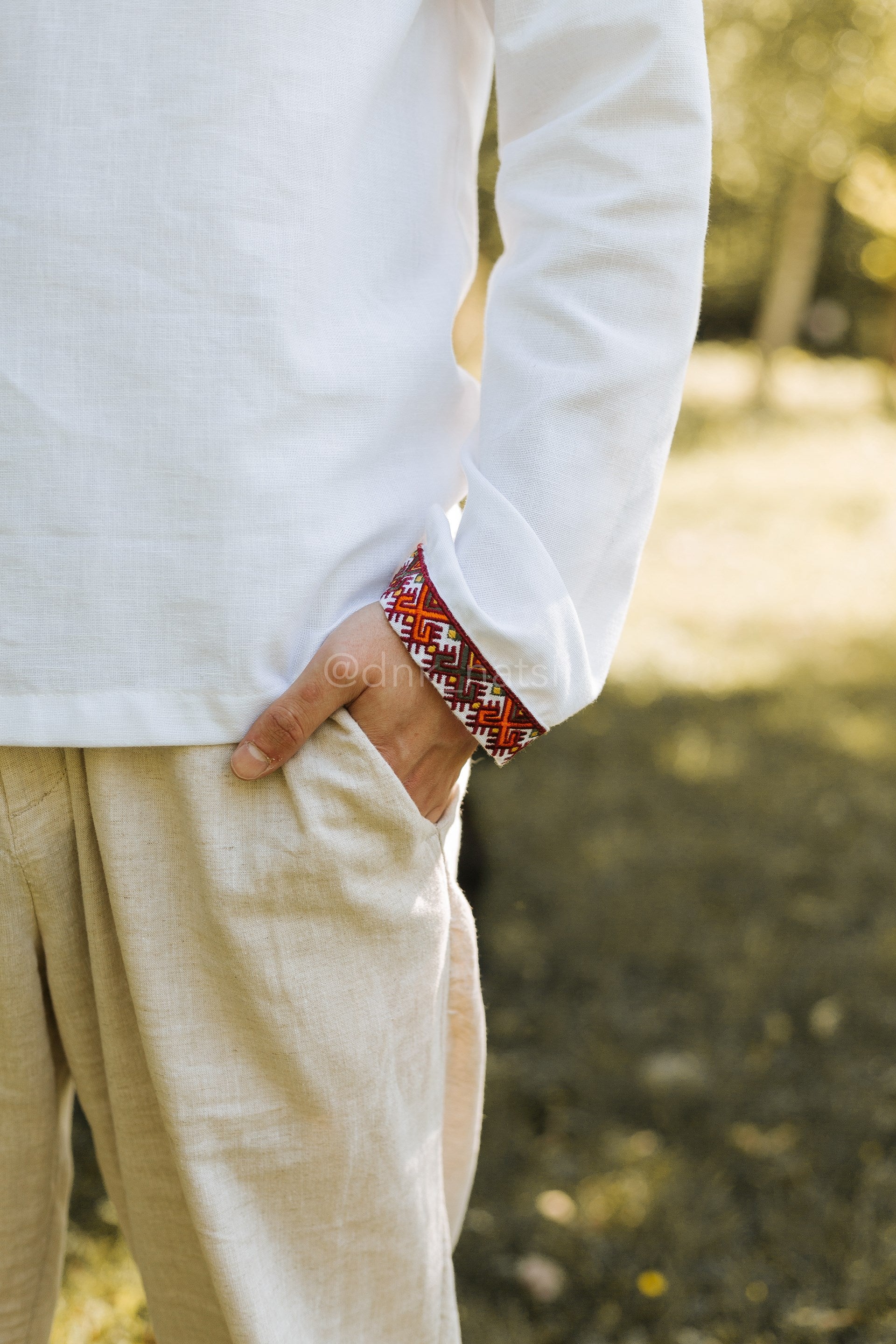 Вишиванка чоловіча "Закарпатська (1)"(біла)