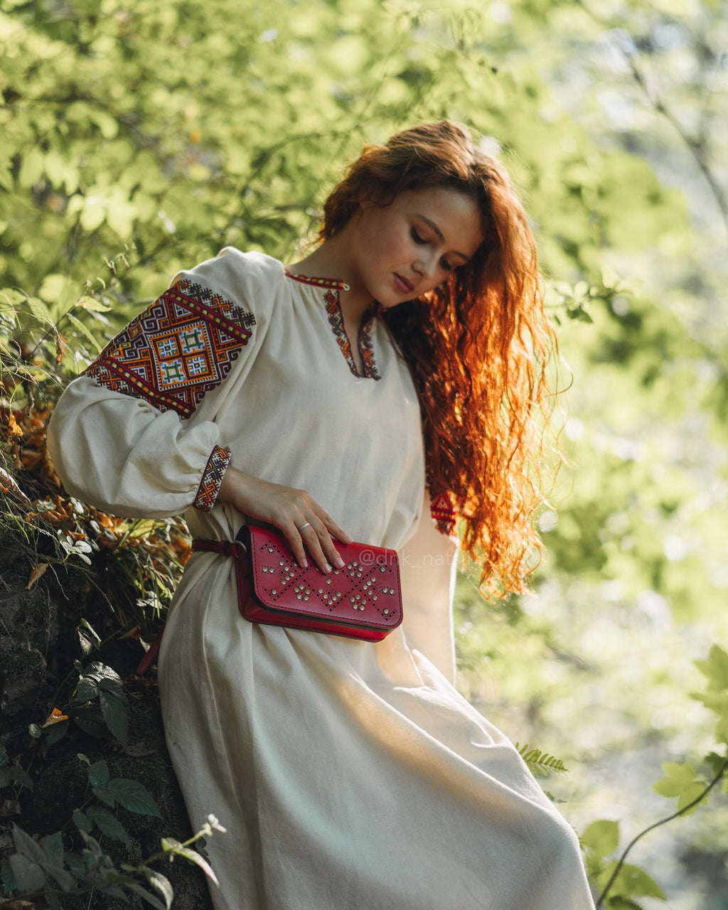 Етносумка " Ташка" червоний лак