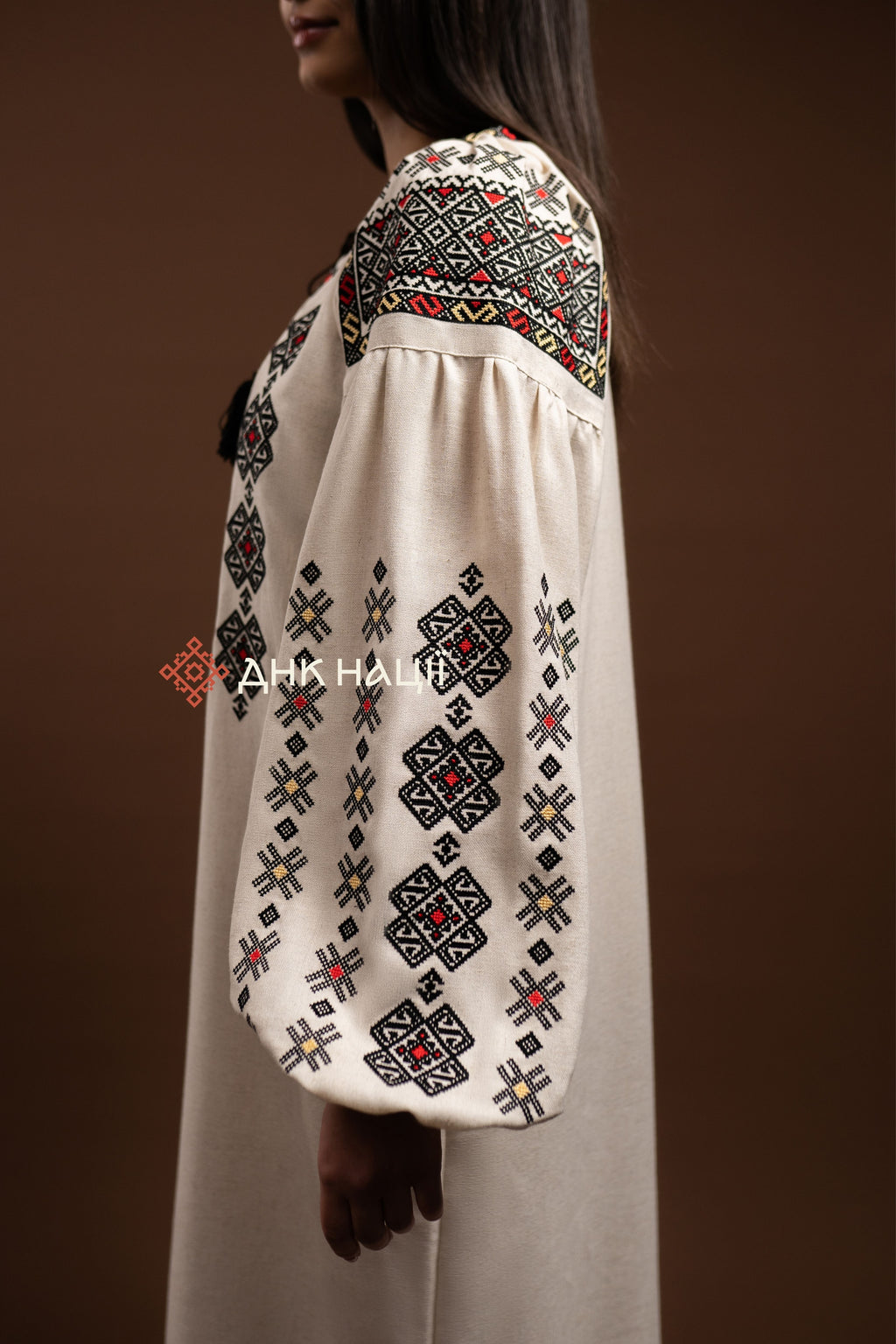 Вишита сукня "Черемош (1)"(бежева)