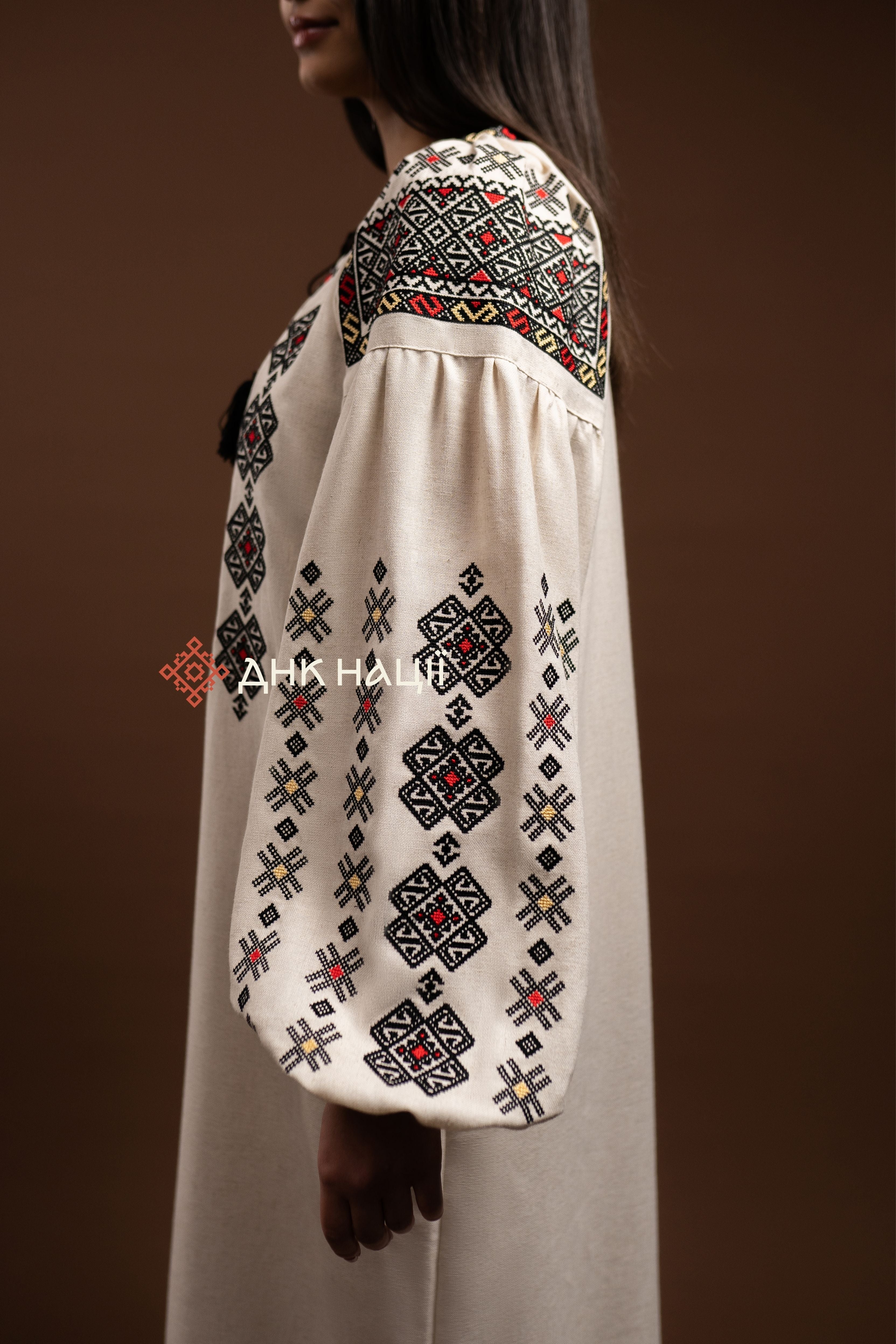 Вишита сукня "Черемош (1)"(бежева)