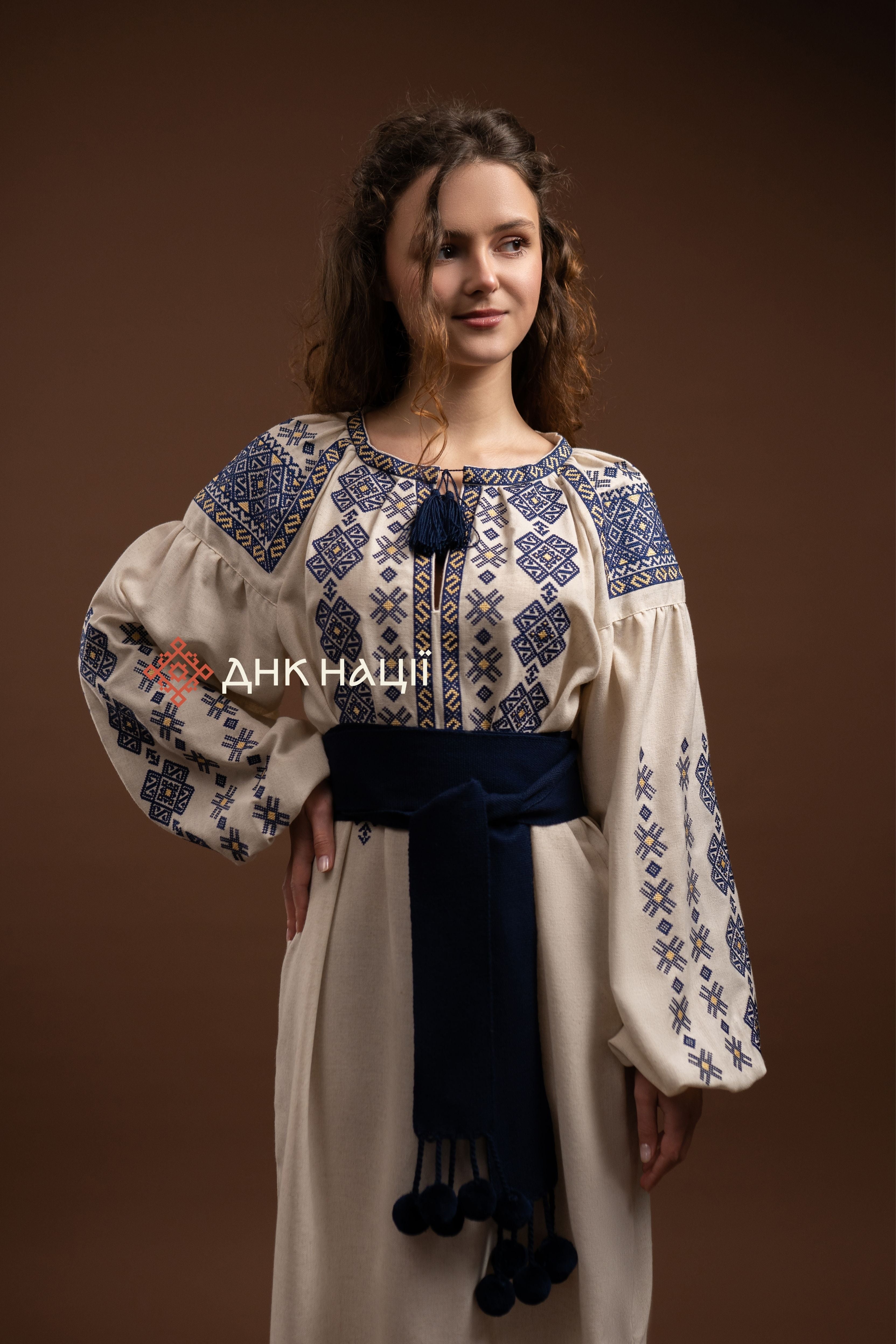 Вишита сукня "Черемош (2)"(бежева)