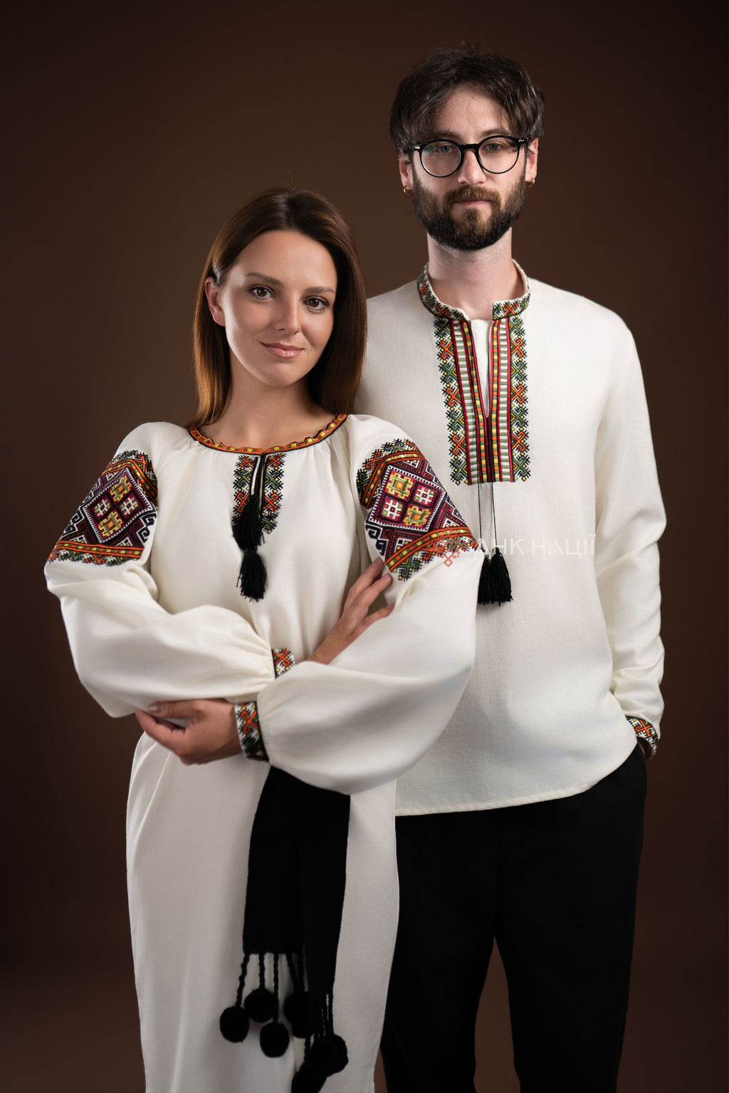 Парні Вишиванки "Бистриця (2)"(молочна)