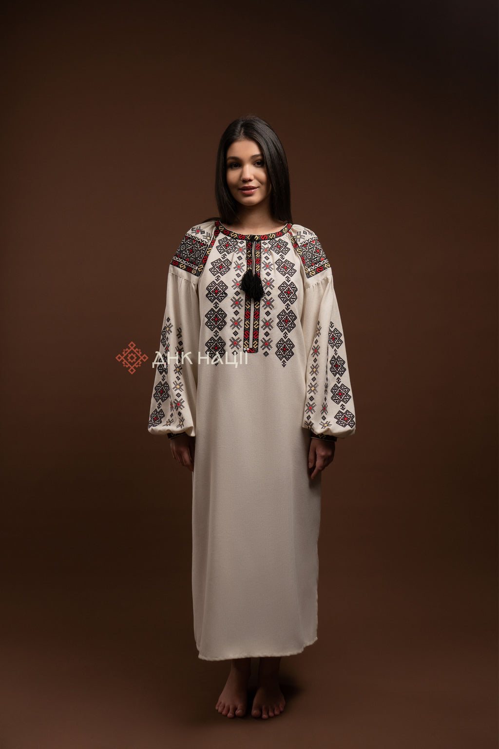 Вишита сукня "Черемош (1)"(бежева)