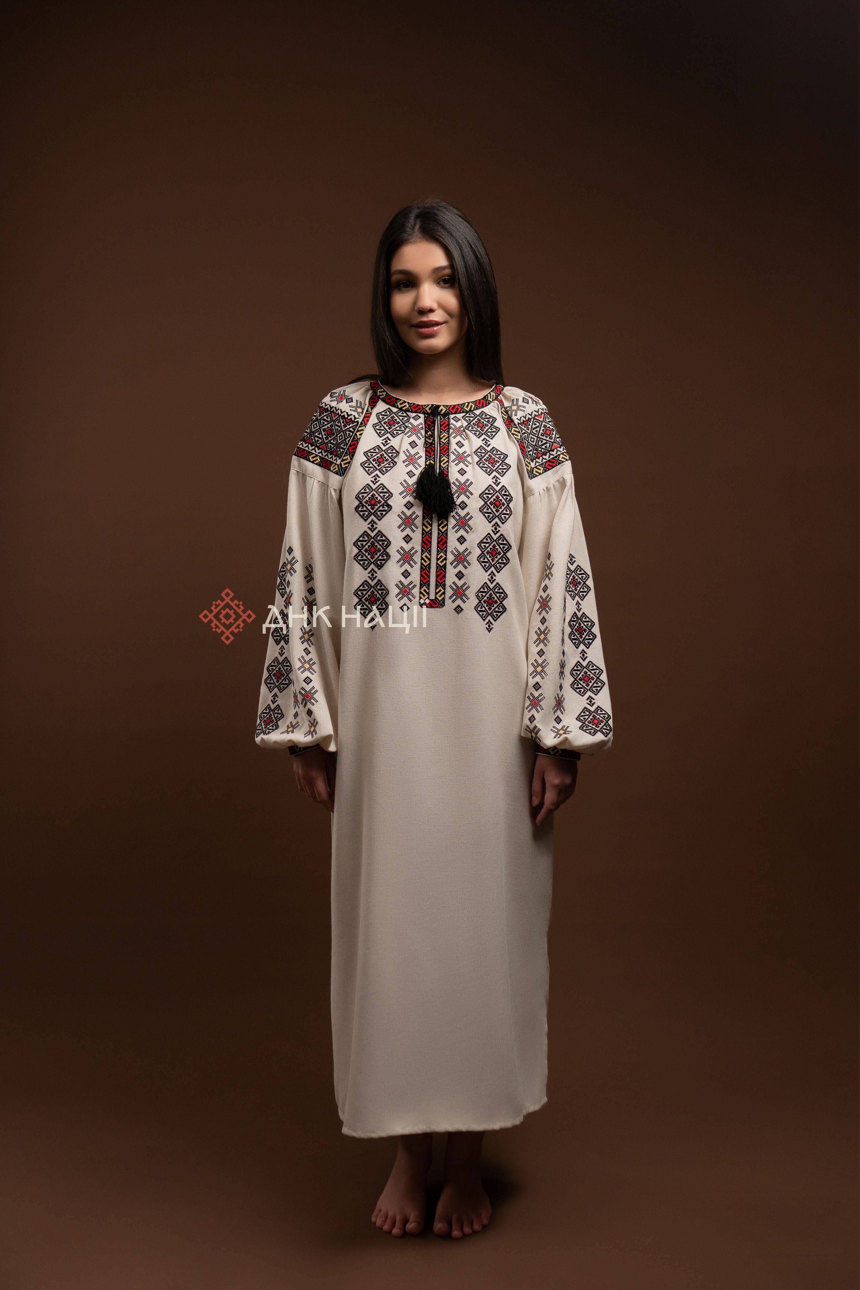 Вишита сукня "Черемош (1)"(бежева)