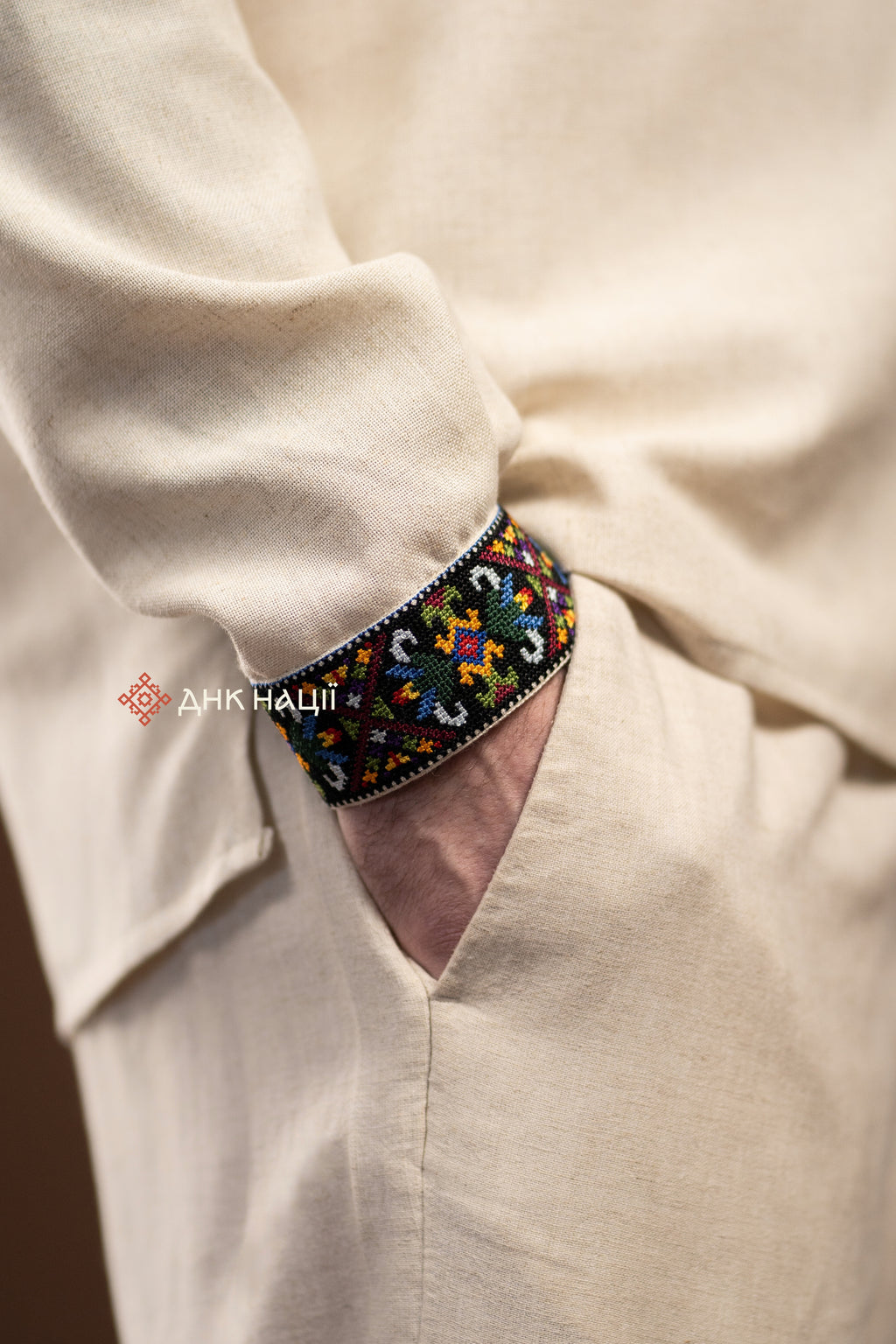 Men's Vyshyvanka "Koketka (2)" (beige)