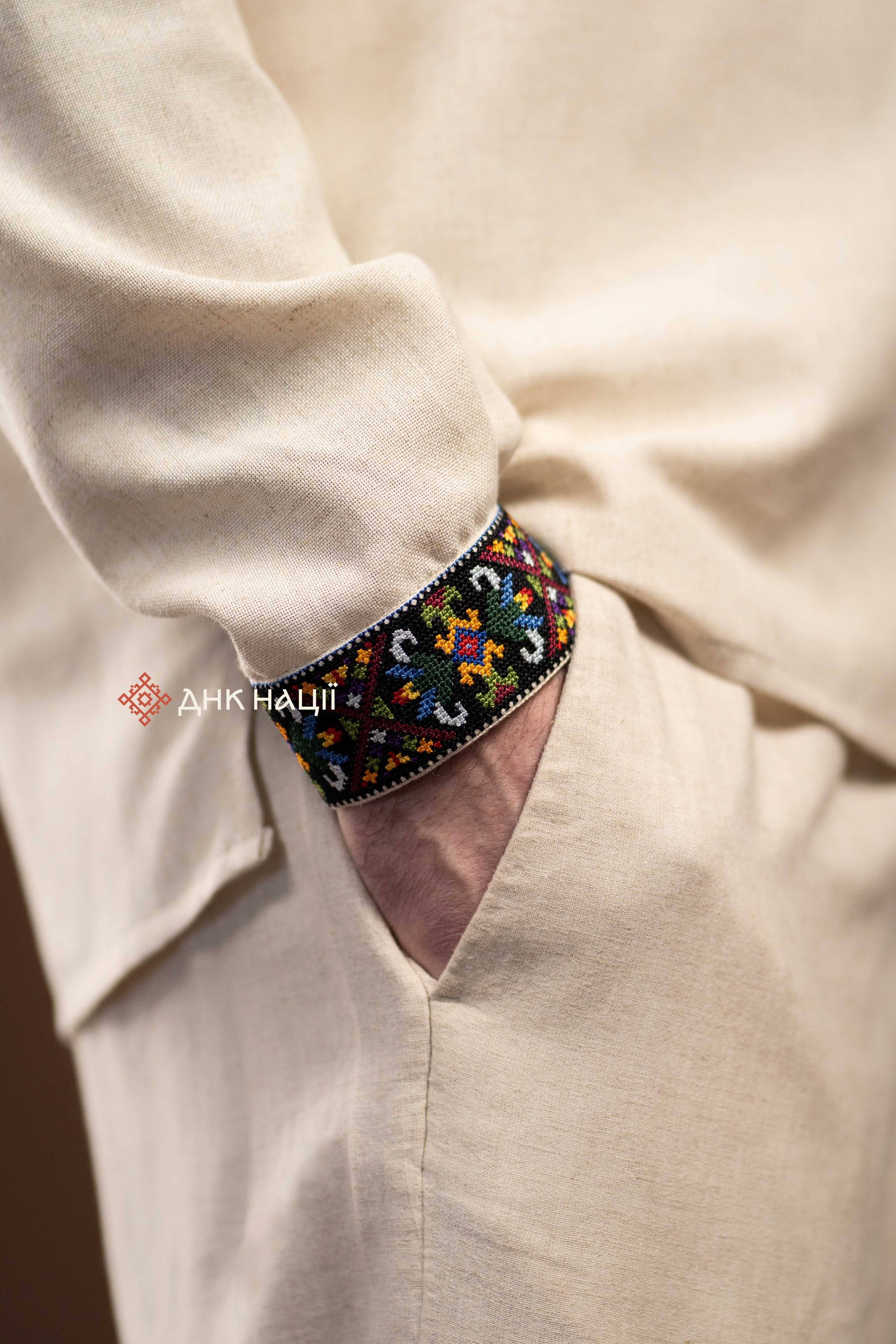 Men's Vyshyvanka "Koketka (2)" (beige)