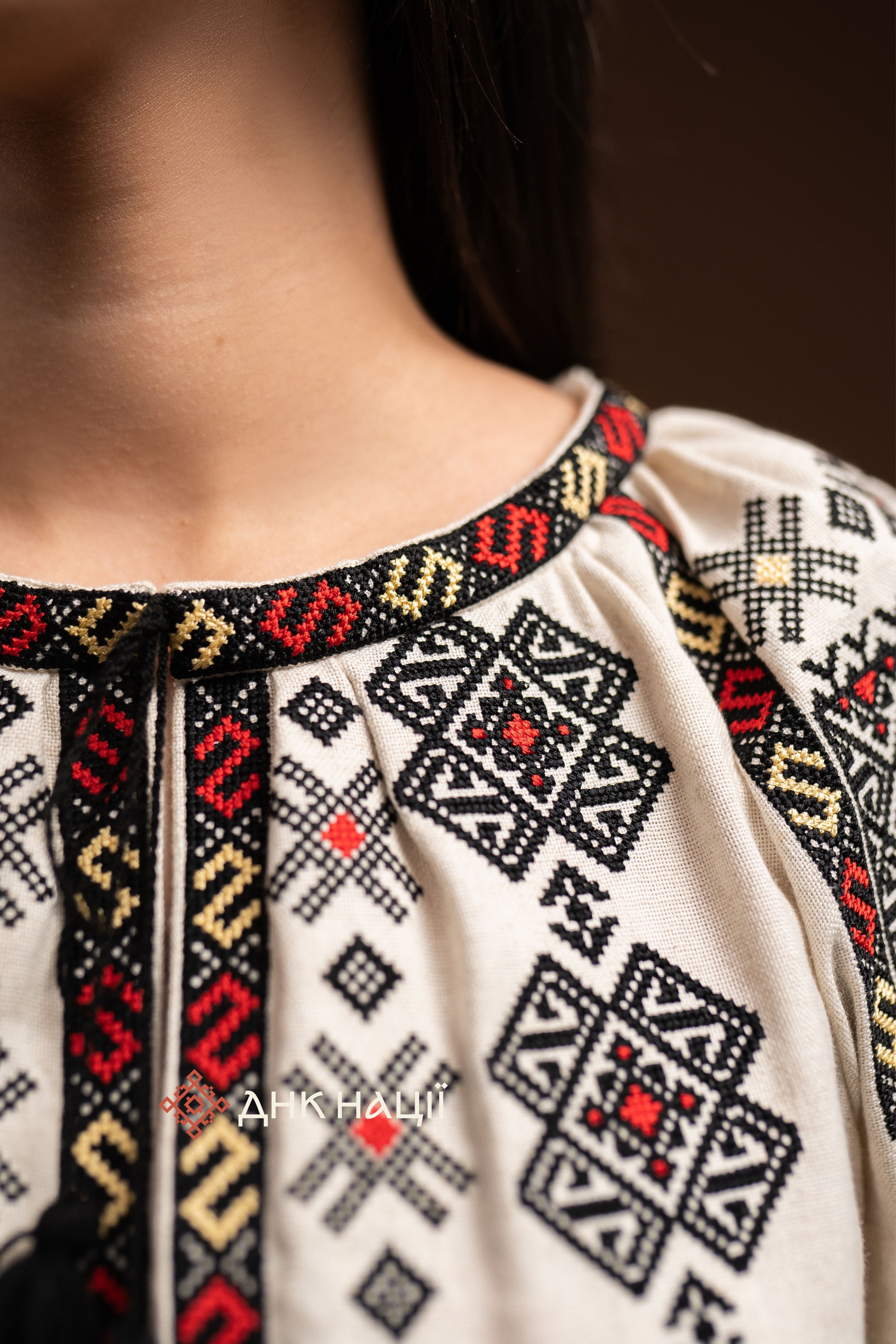 Вишита сукня "Черемош (1)"(бежева)