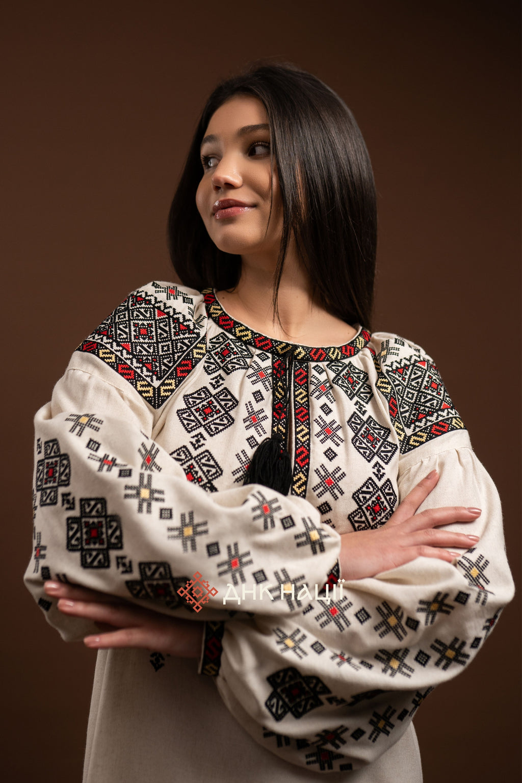 Вишита сукня "Черемош (1)"(бежева)