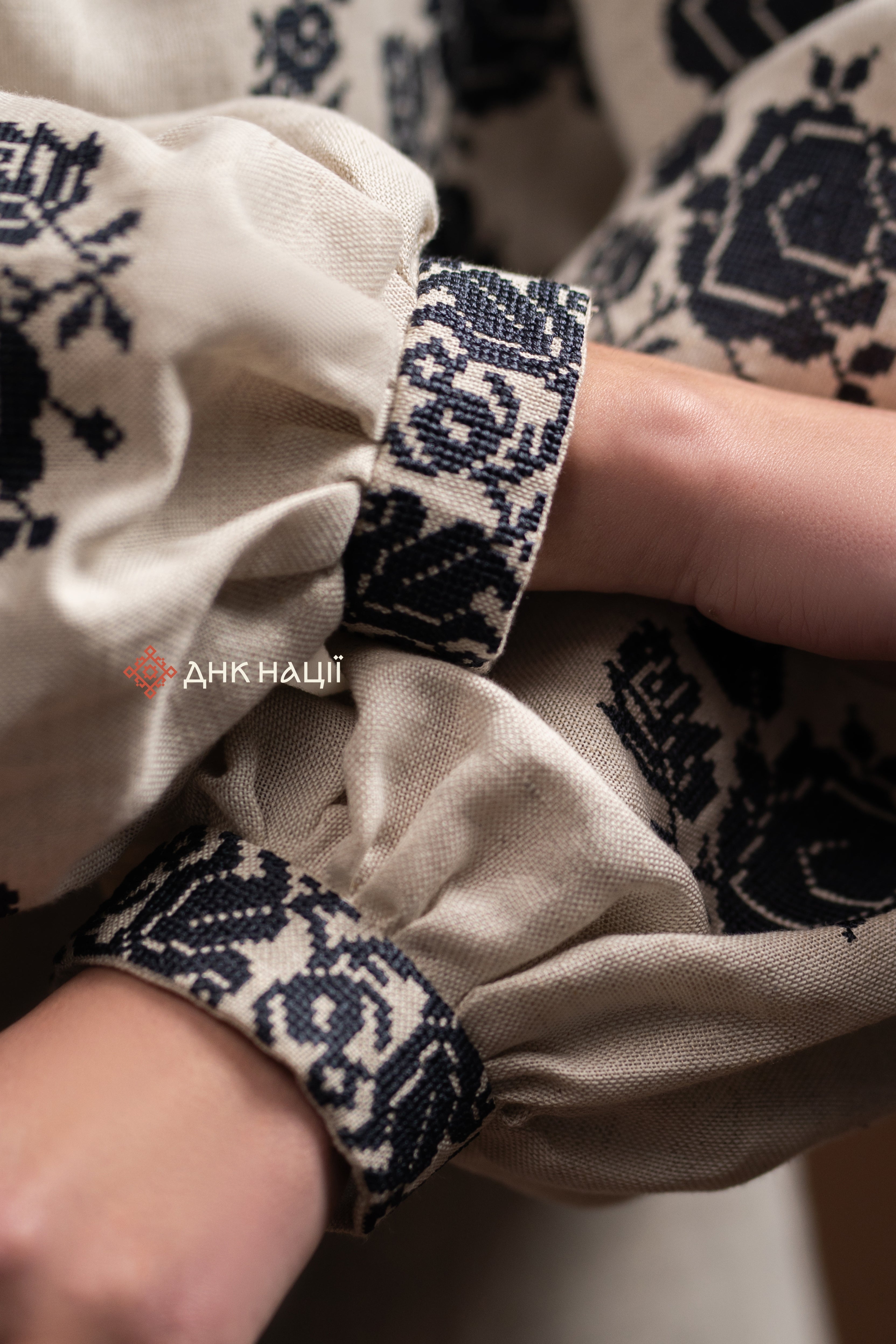 Women’s Embroidered Blouse “Zakvitchana (1)” (Gray)