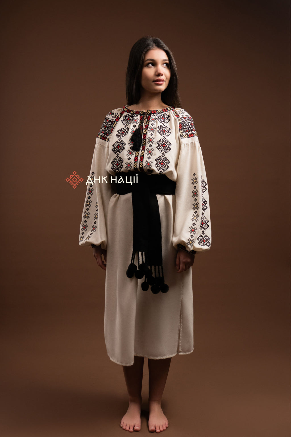 Вишита сукня "Черемош (1)"(бежева)