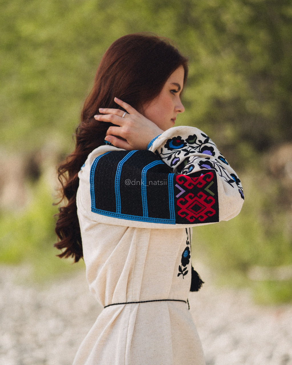 Вишита сукня "Борщівська"(сіра)