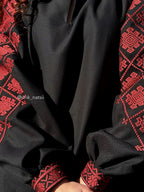 Вишита сукня "Княжа (4)"(чорна)