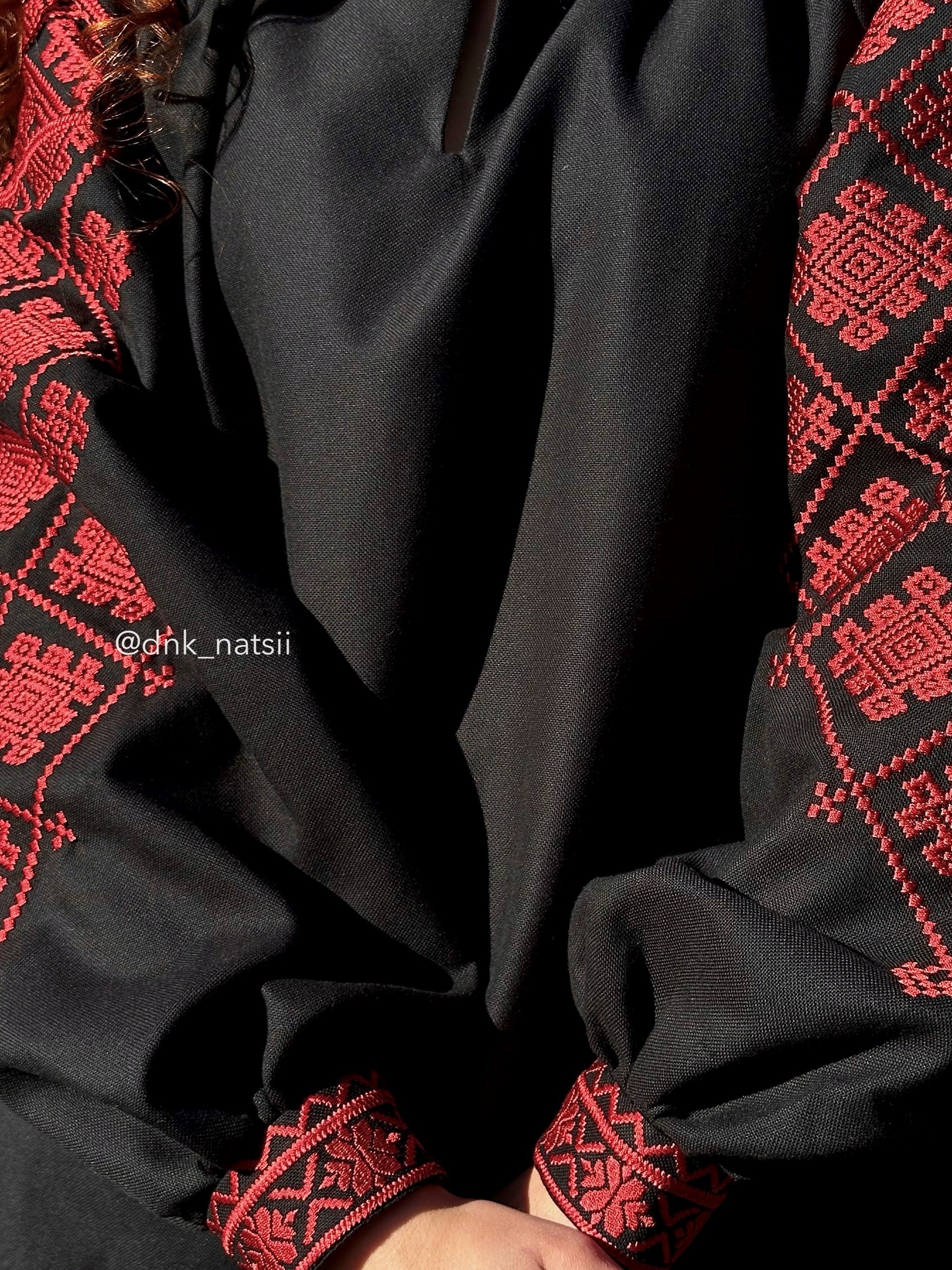 Вишита сукня "Княжа (4)"(чорна)