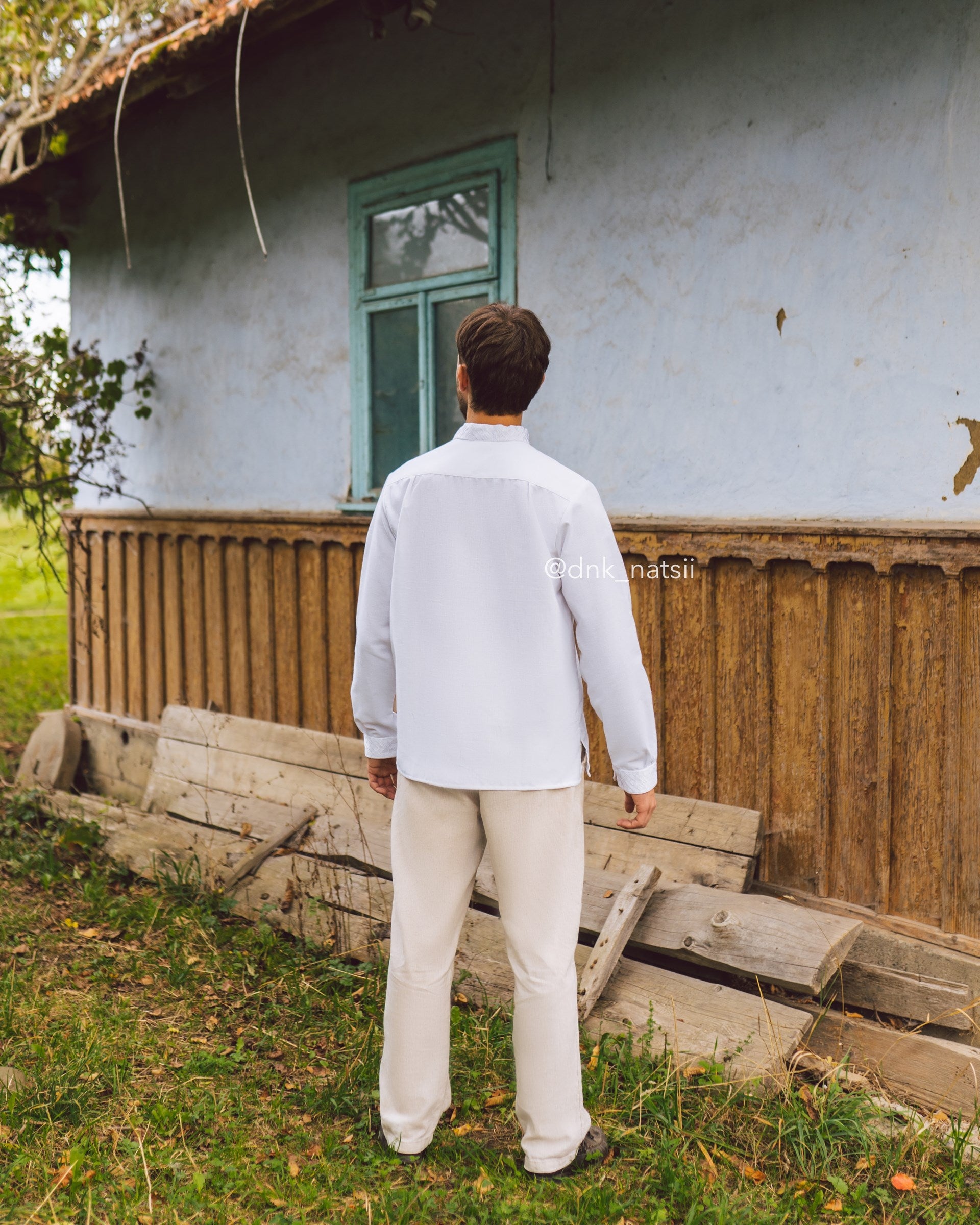 Вишиванка чоловіча "Десна (1)"(біла)