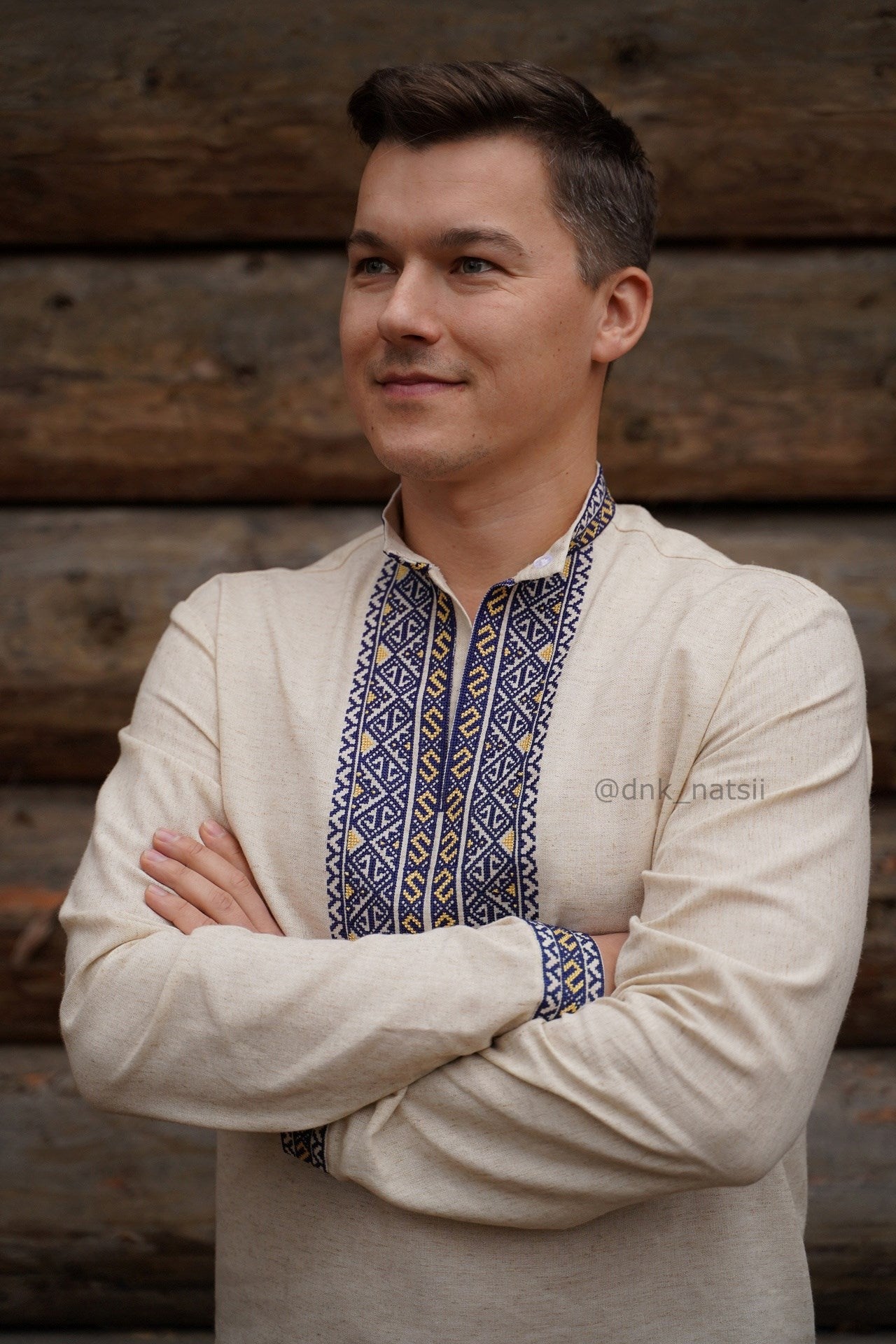 Вишиванка чоловіча "Черемош (2)"(бежева)