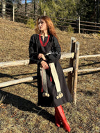 Вишита сукня "Десна (2)"(чорна) - Інтернет-Магазин вишиванок ДНК Нації