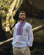 Вишиванка чоловіча "Слобожанщина"(біла)