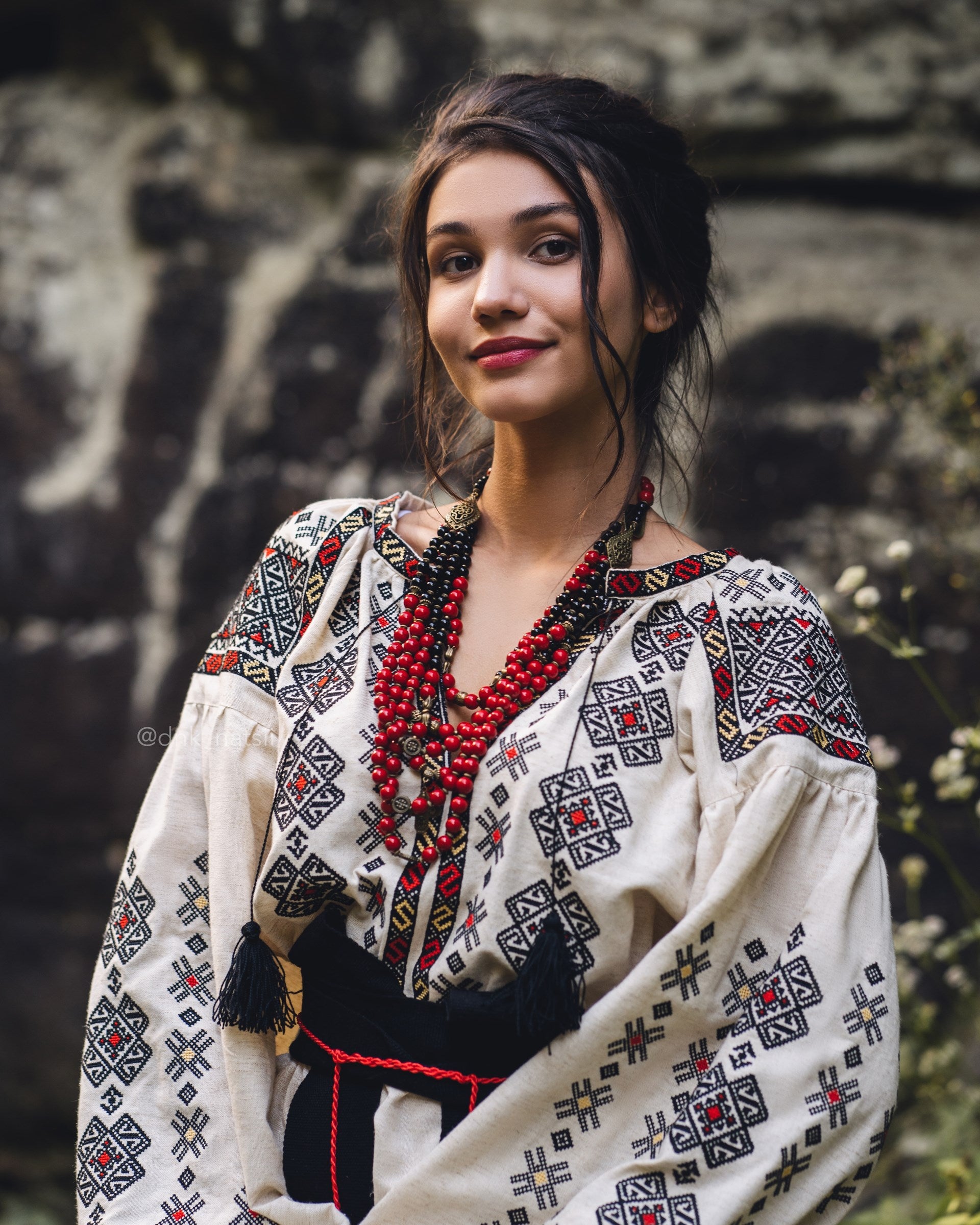 Вишита сукня "Черемош (1)"(бежева)