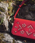 Етносумка " Ташка" червоний лак - Інтернет-Магазин вишиванок ДНК Нації