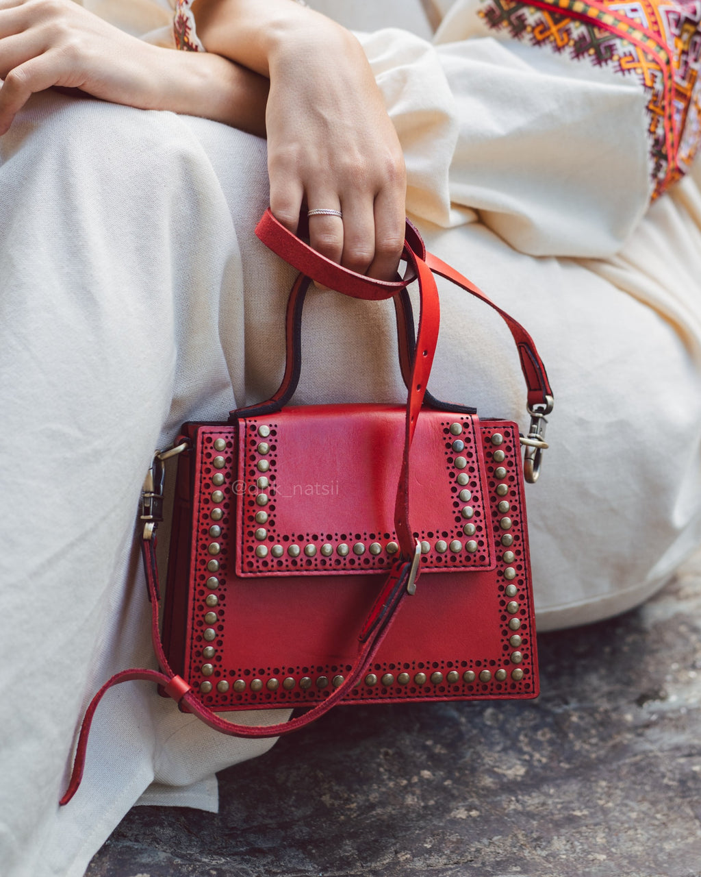 Етносумка " Табівка" червоний лак