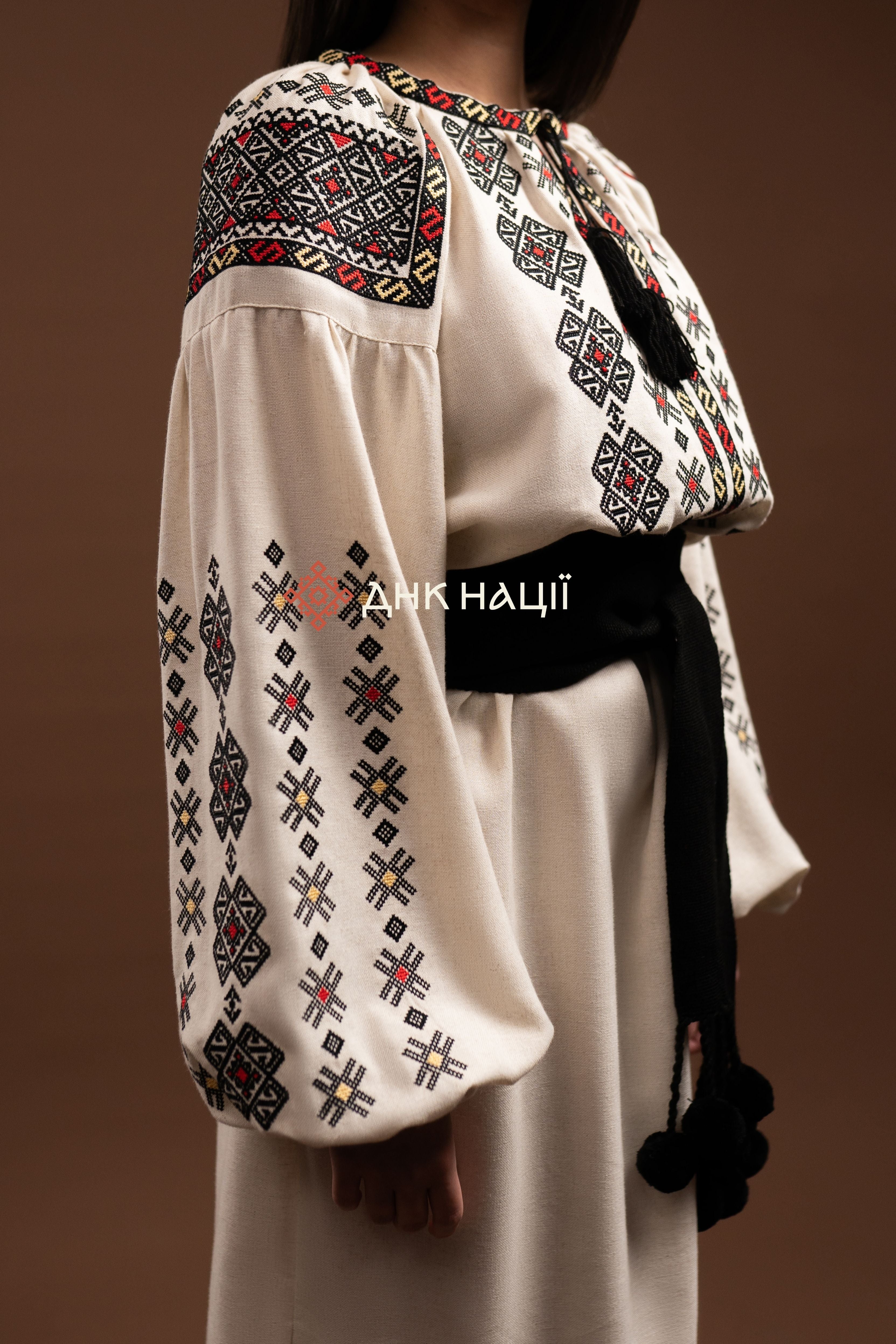 Вишита сукня "Черемош (1)"(бежева)