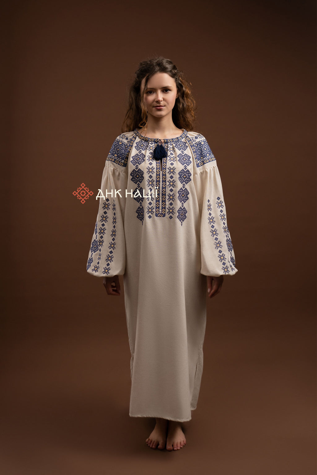 Вишита сукня "Черемош (2)"(бежева)