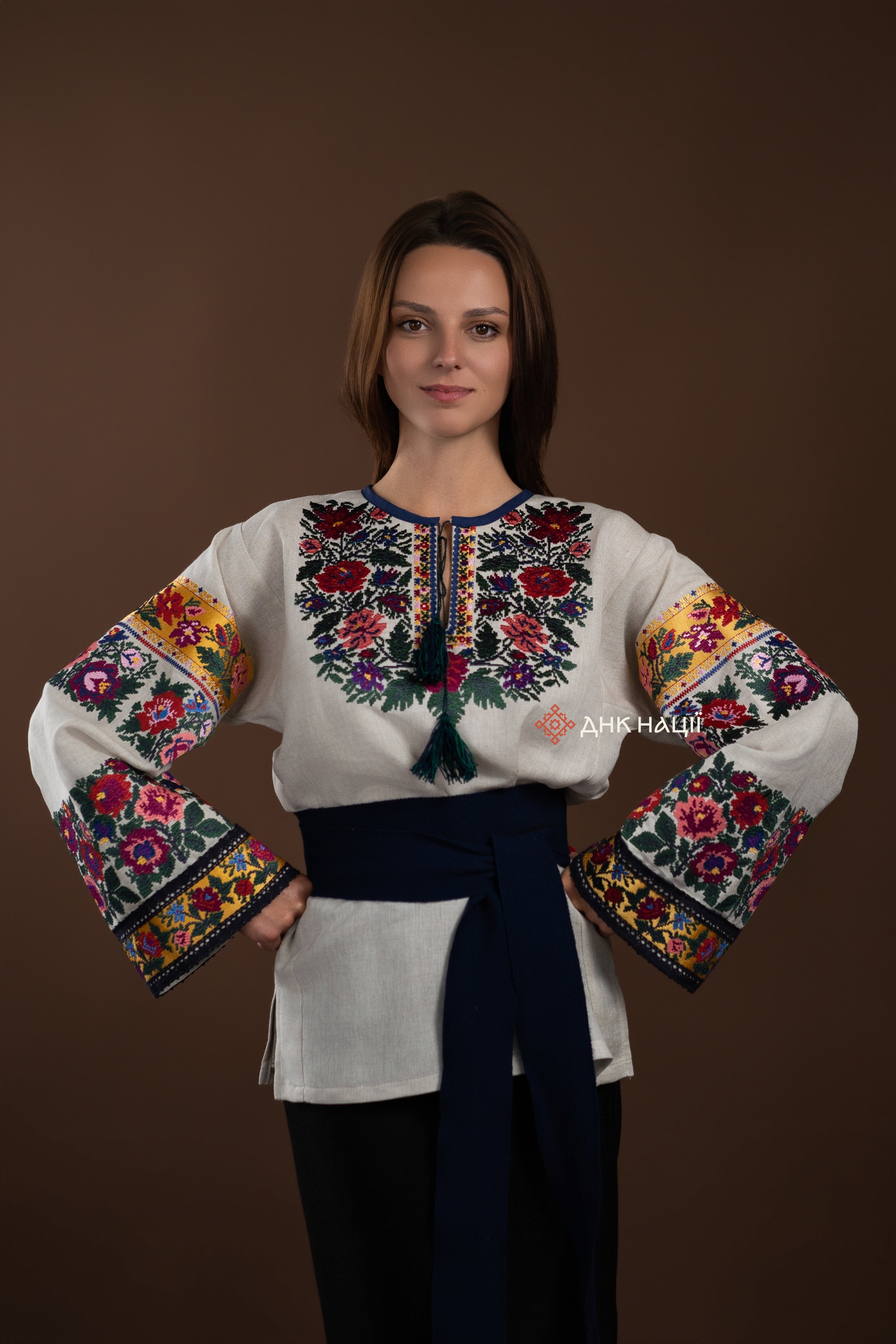 Вишиванка жіноча "Рута (2)"(сіра)