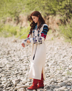 Вишита сукня "Борщівська"(сіра)