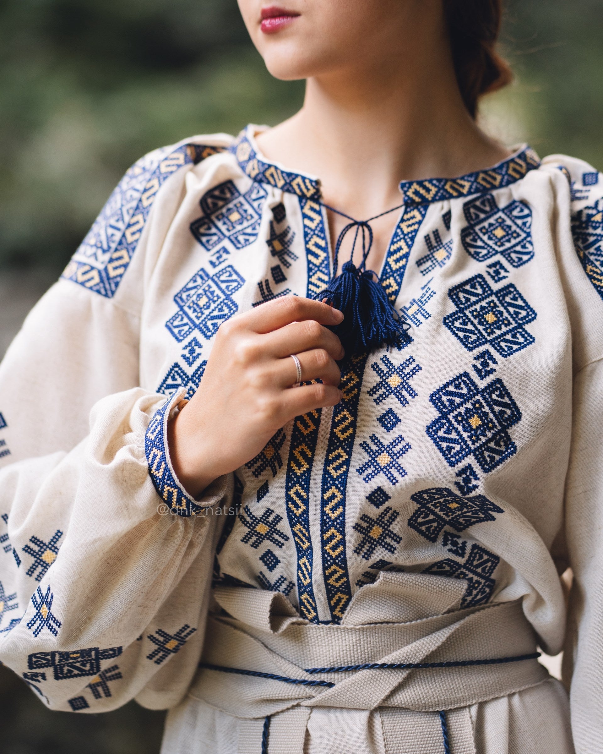 Вишита сукня "Черемош (2)"(бежева)