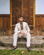 Вишиванка чоловіча "Бистриця (2)"(молочна)