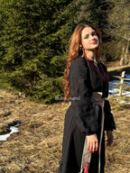 Вишита сукня "Десна (2)"(чорна) - Інтернет-Магазин вишиванок ДНК Нації