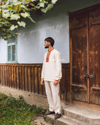 Вишиванка чоловіча "Закарпатська (2)"(молочна)