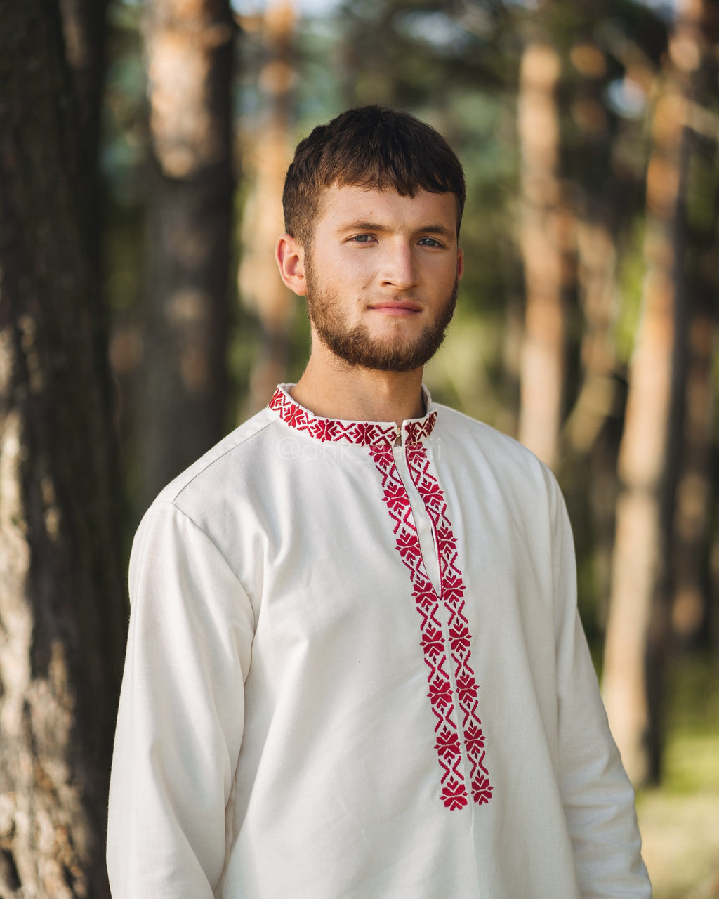 Сорочка чоловіча молочна Княжа (1) (РОЗПРОДАЖ ОГ - 132 ДВ - 67)