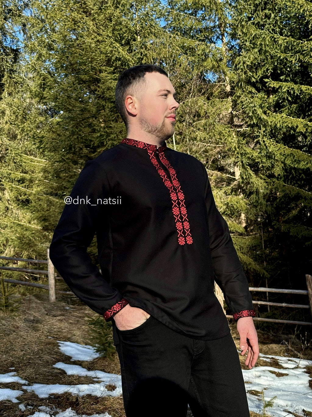 Вишиванка чоловіча "Княжа (4)"(чорна)