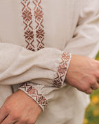 Вишиванка чоловіча "Княжа (2)"(сіра)