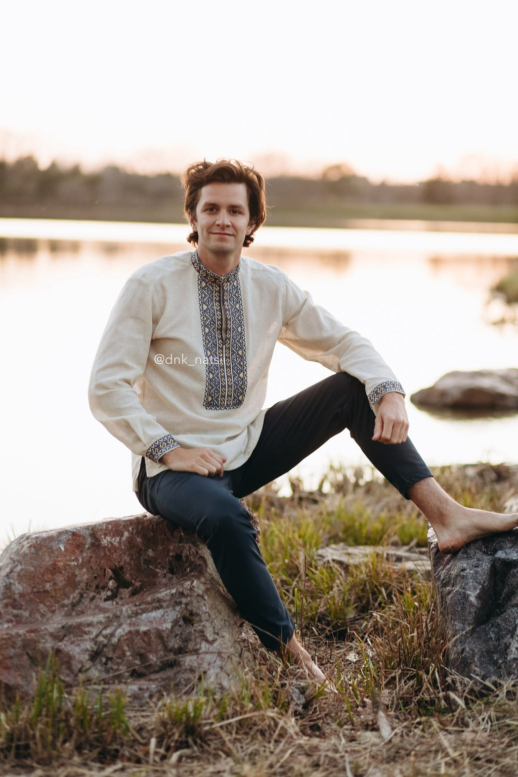 Вишиванка чоловіча "Черемош (2)"(бежева)