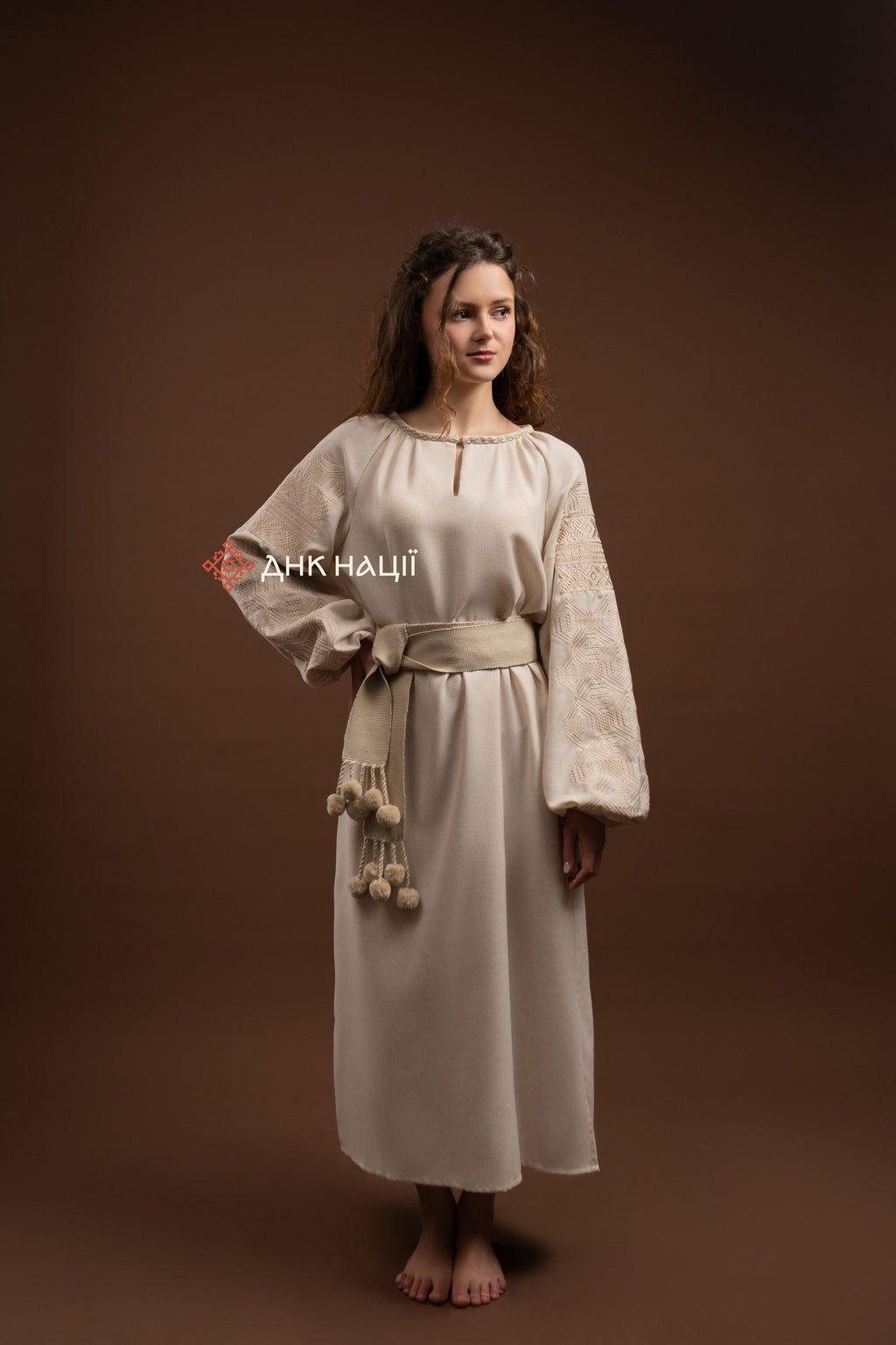 Вишита сукня "Десна (3)"(бежева)