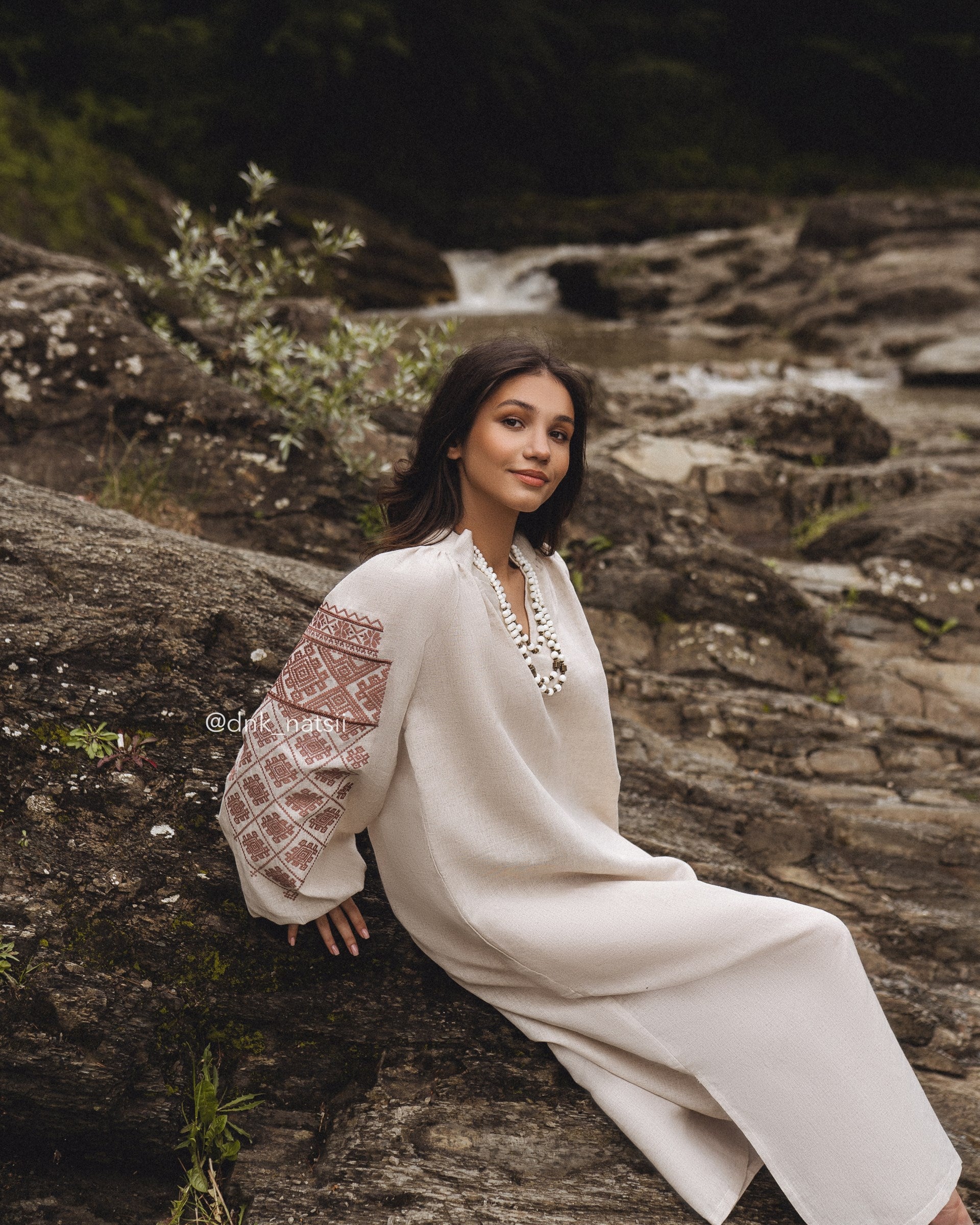 Вишита сукня "Княжа (2)"(сіра)