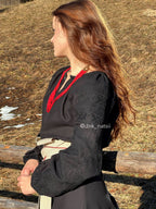 Вишита сукня "Десна (2)"(чорна) - Інтернет-Магазин вишиванок ДНК Нації