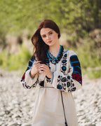 Вишита сукня "Борщівська"(сіра)