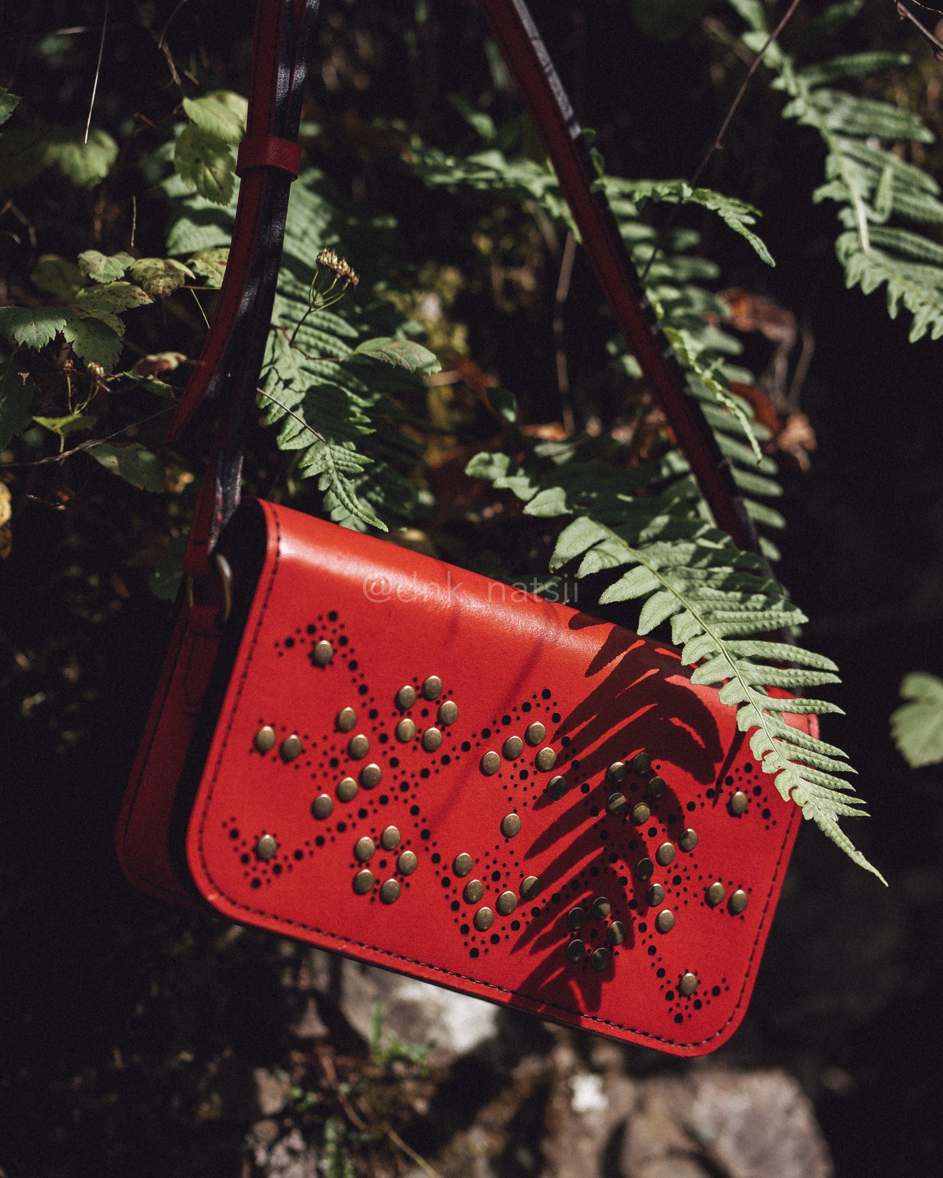 Етносумка " Ташка" червоний лак